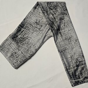 Alo Yoga Tech Lift Metallic Cracked Airbrush Leggings Size Small Gray Black